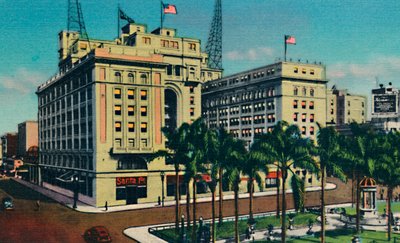 U.S. Grant Hotel and Plaza, San Diego, California, c. 1941 by Unbekannt