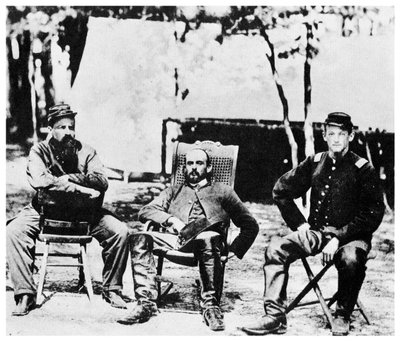 Union officers before the fall of Petersburg, American Civil War by Unbekannt