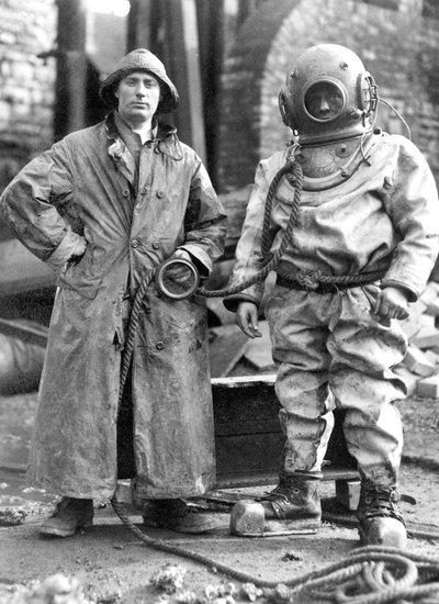United Kingdom: The Diver Who Restarted the Water Pump at Newbury Colliery Pit Bottom, Coleford by Unbekannt