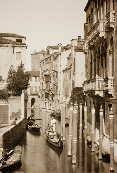 Untitled II 41 [Gondola on canal, Venice] by Unbekannt