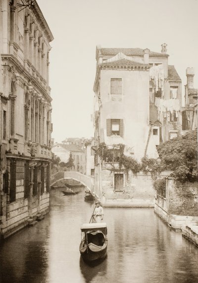 Untitled II 8, c. 1890. [Gondola on canal, Venice] by Unbekannt