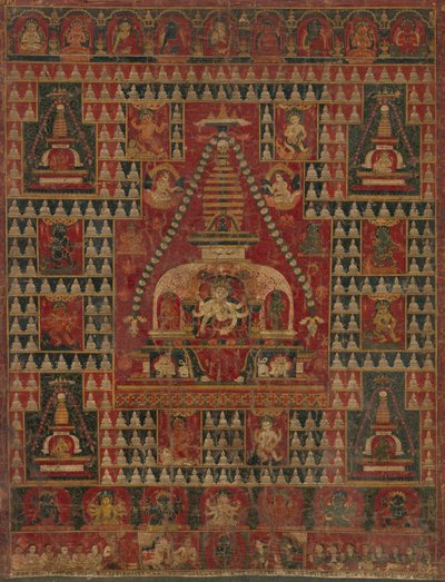 Ushnishavijaya Enthroned in the Womb of a Stupa by Unbekannt