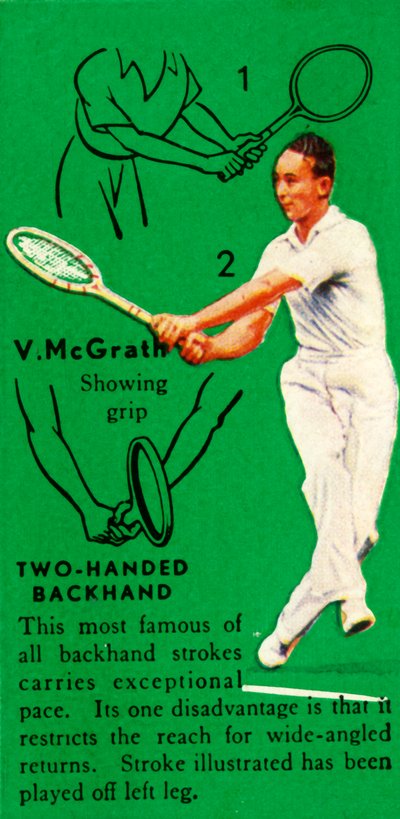 V. McGrath - Two-Handed Backhand, c1935 by Unbekannt