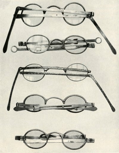 Various types of spectacles...of the late 18th and early 19th centuries by Unbekannt