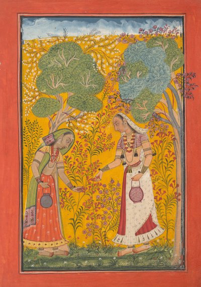Vasanti Ragini, Page from a Ragamala Series, ca. 1710 by Unbekannt