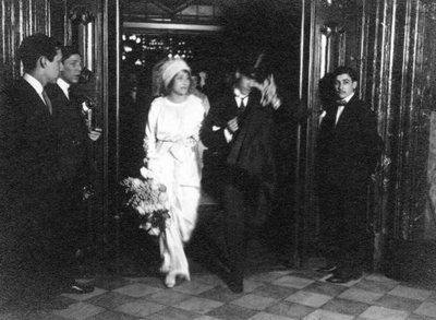 Vaslav Nijinsky and Romola de Pulszky on their wedding day in Buenos Aires on September 10, 1913 by Unbekannt