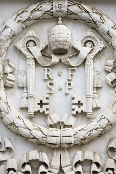 Vatican coat of arms, Rome, Italy by Unbekannt
