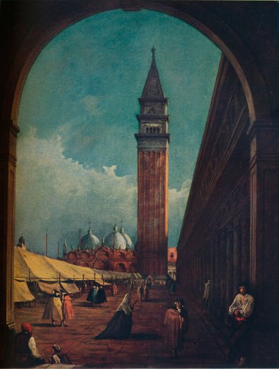 Venice: A Fair in the Piazza San Marco Seen through an Archway at the South-West End by Unbekannt