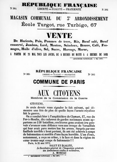 Vente, from French Political Posters of the Paris Commune by Unbekannt