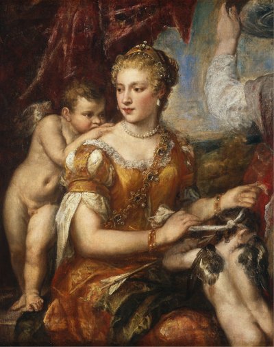 Venus Blindfolding Cupid by Unbekannt