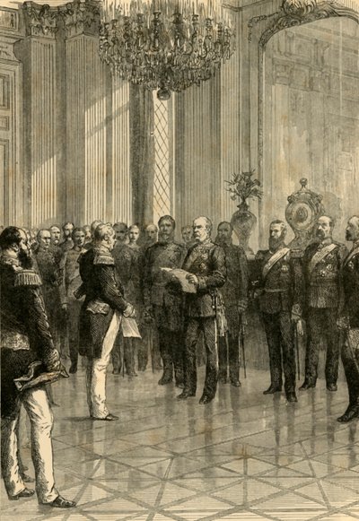 Versailles, 1871: Proclaiming King William Emperor of Germany by Unbekannt
