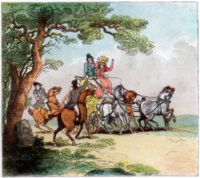 Vicissitudes of the Road in 1787, the Highwayman, Lord Barrymore Stopped, 1890 by Unbekannt