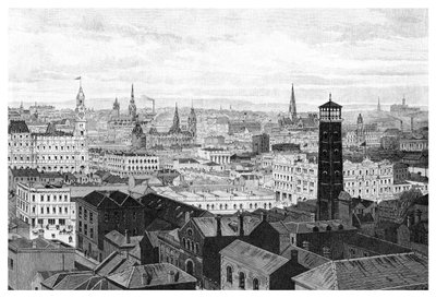 View from the dome of the Law Courts, Melbourne, Victoria, Australia by Unbekannt