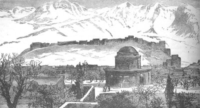 View in Cabul: The Bala Hissar and Part of the City from Deh Afghan by Unbekannt