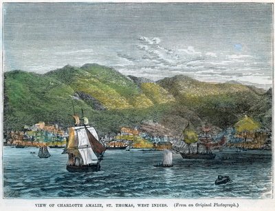 View of Charlotte Amalie, St Thomas, West Indies, c1880 by Unbekannt