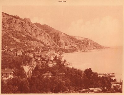 View of Garavan and the Italian Frontier, Menton by Unbekannt