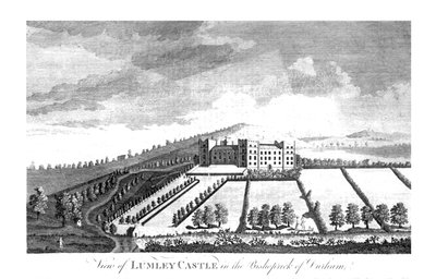 View of Lumley Castle in the Bishoprick of Durham, c1779-1790 by Unbekannt