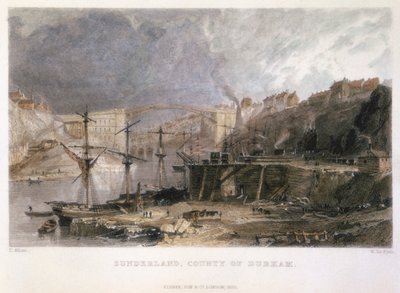 View of Sunderland and the Iron Bridge Looking Eastwards by Unbekannt