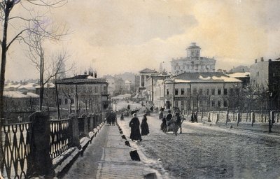 View of Znamenka Street in winter, Moscow, Russia, early 20th century by Unbekannt
