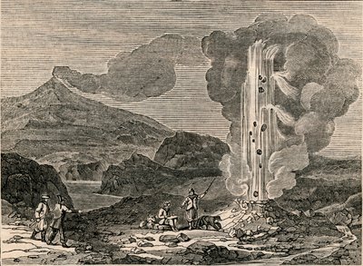 View of a Geyser, or Hot Fountain, 7 December 1833 by Unbekannt