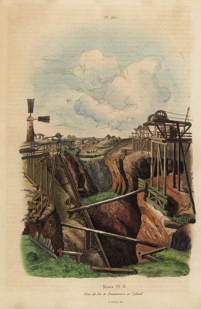 View of an 18th Century Iron Mine at Dannemora, Upland, Sweden by Unbekannt