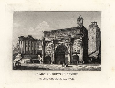 View of the Arch of Septimius Severus, Roman Forum, Rome by Unbekannt