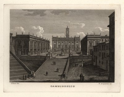 View of the Capitoline Hill, Rome, with the Palazzo Senatorio by Unbekannt