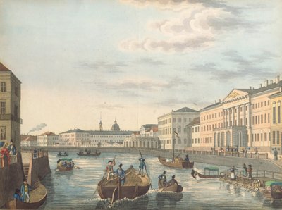 View of the Fontanka River in Saint Petersburg by Unbekannt