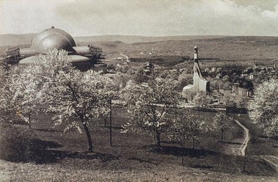 View of the Goetheanum and Heating House, Dornach, Switzerland, 1914-1916 by Unbekannt