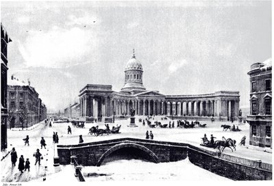 View of the Kazan Cathedral in Saint Petersburg by Unbekannt