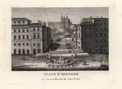 View of the Piazza di Spagna, Rome by Unbekannt
