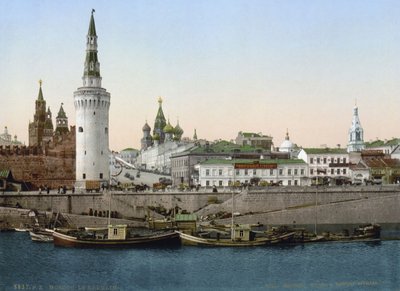 View of the St Basils Slope, Seen from the Moskva River, Moscow, Russia, c1890-c1905 by Unbekannt