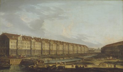 View of the Twelve Collegia building in Saint Petersburg, Mid of the 18th century by Unbekannt