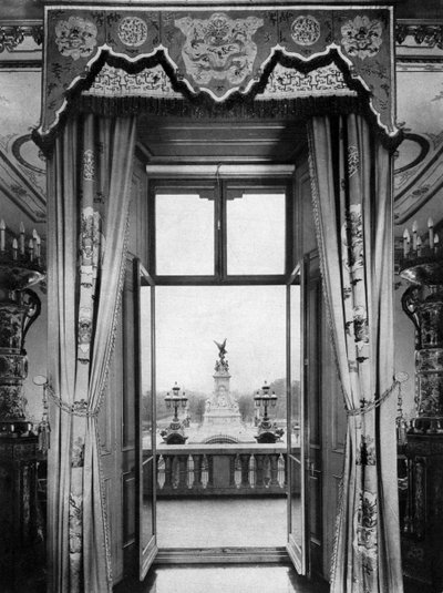View of the Victoria Monument from inside Buckingham Palace, London, 1935 by Unbekannt