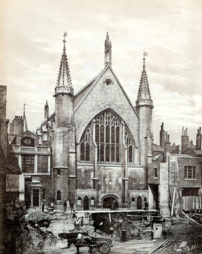 View of the east end of Guildhall and the Old Library, City of London, 1886 by Unbekannt