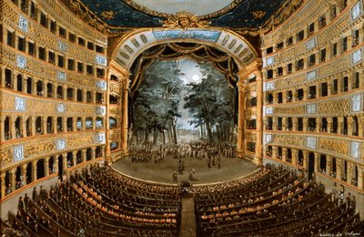 View of the Interior of the Teatro San Carlo, Naples by Unbekannt
