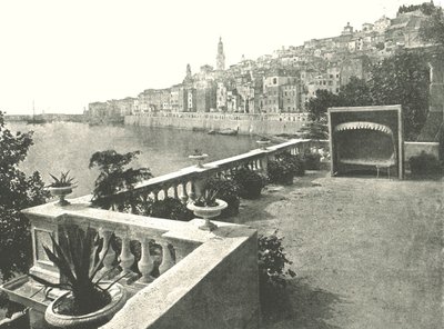 View of the Town from the Bay, Menton, France by Unbekannt