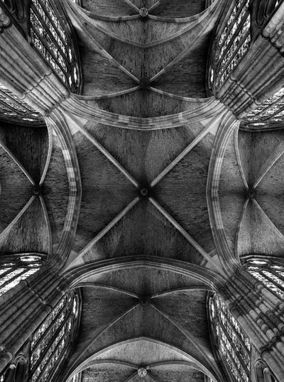 View of the vaults of the nave of the Cathedrale Santa Maria de la Regla by Unbekannt