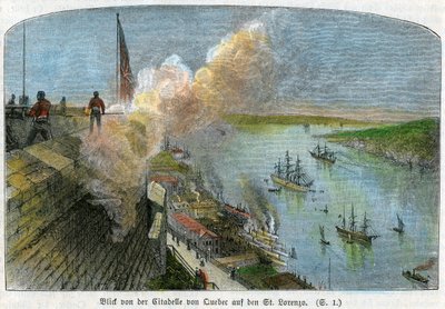 View over the St Lawrence River from the Citadel of Quebec, Canada by Unbekannt