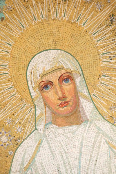 Virgin Mary in Basilica of Our Lady of the Rosary, Lourdes, France by Unbekannt
