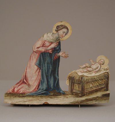 Virgin Mary with Christ in a Manger by Unbekannt
