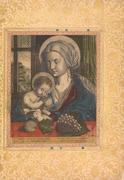 Virgin and Child, Folio from the Bellini Album by Unbekannt