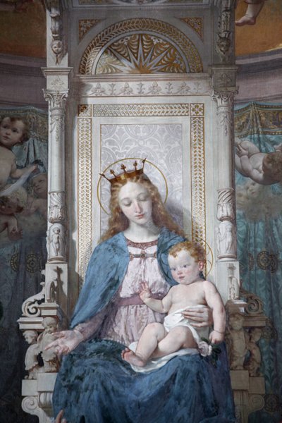 Virgin and child painting in San Filippo Neri church, Turin, Italy by Unbekannt