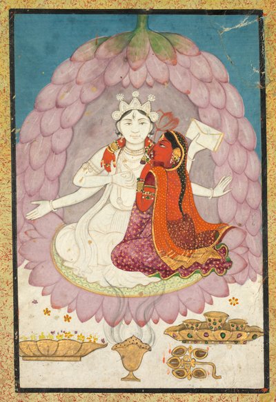 Vishnu and Lakshmi Seated on a Lotus Blossom by Unbekannt