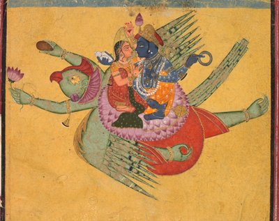 Vishnu and Lakshmi on Garuda by Unbekannt