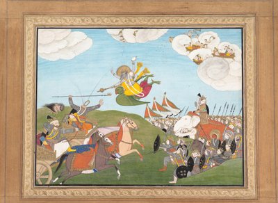 Vishnu as Varaha, the Boar Avatar, Slays Banasur, A Demon General by Unbekannt