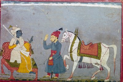 Vishnu in His 10th Incarnation as the White Horse Kalki by Unbekannt