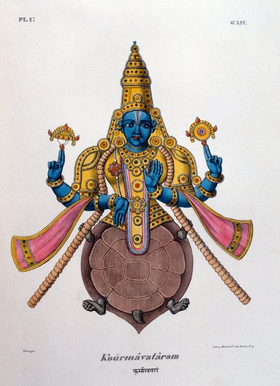 Vishnu, One of the Gods of the Hindu Trinity Trimurti by Unbekannt