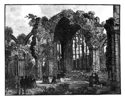 Visit of Queen Victoria to Melrose Abbey, Scotland, late 19th century by Unbekannt