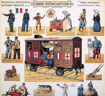 WWI Red Cross railway carriage, c 1916-1918 by Unbekannt
